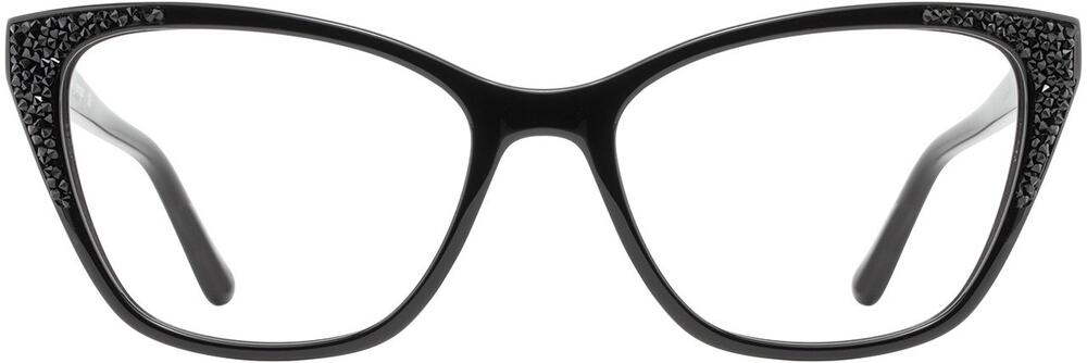 NEW Cinzia Black rhinestone Cat eye Ophthalmic 5149 Eyeglasses